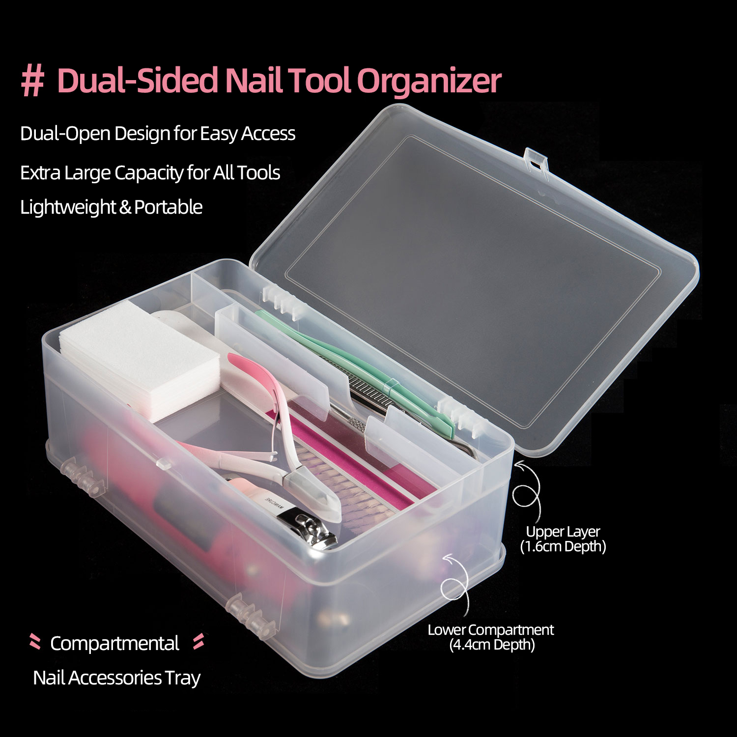 Nail Fan Brush - Kotak Penyimpanan Pp Kapasitas Super 2