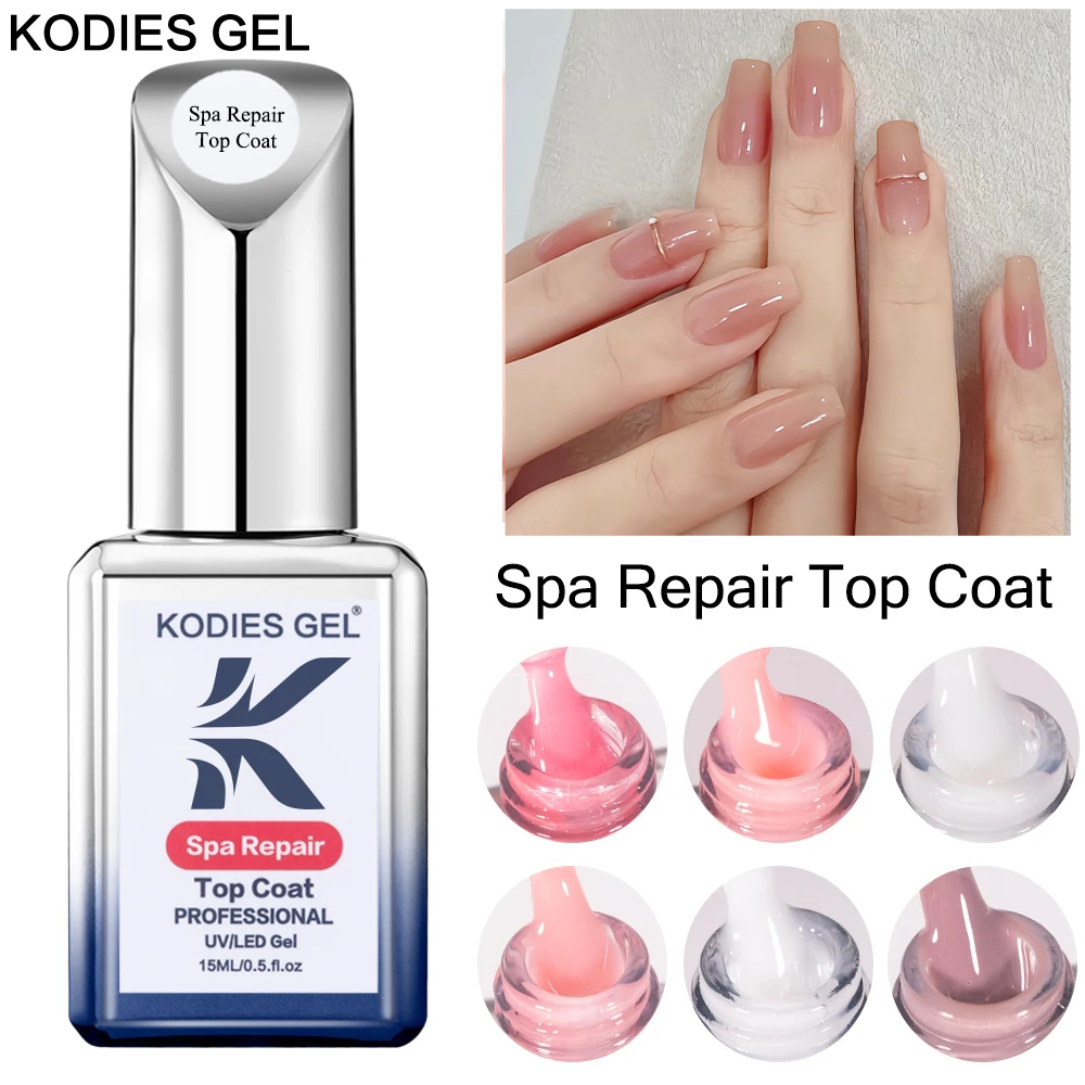 Gel Top Coat - KODIES GEL Perawatan Kuku putih susu,