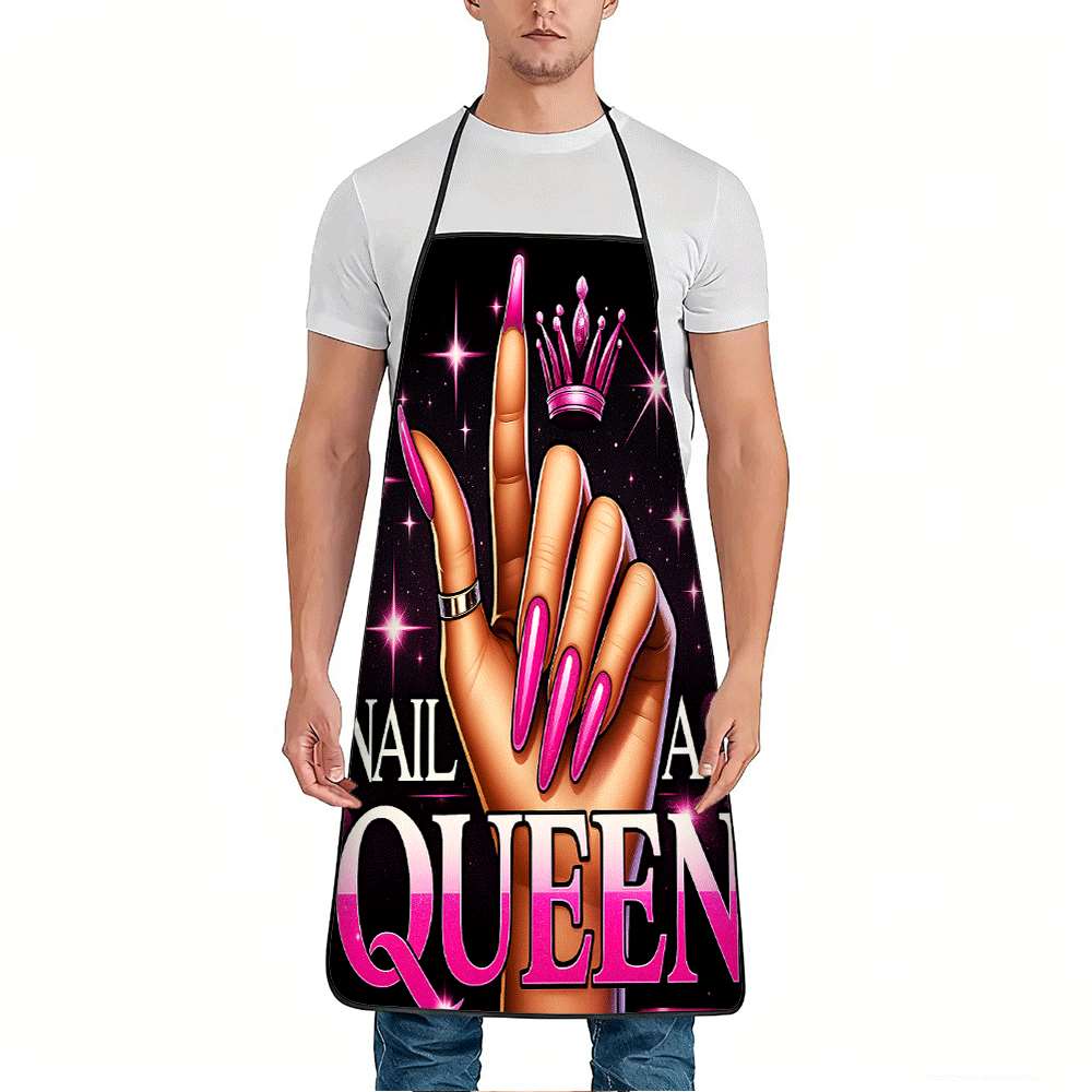 Nail Art Queen - 1 Apron Bertema Seni Kuku yang
