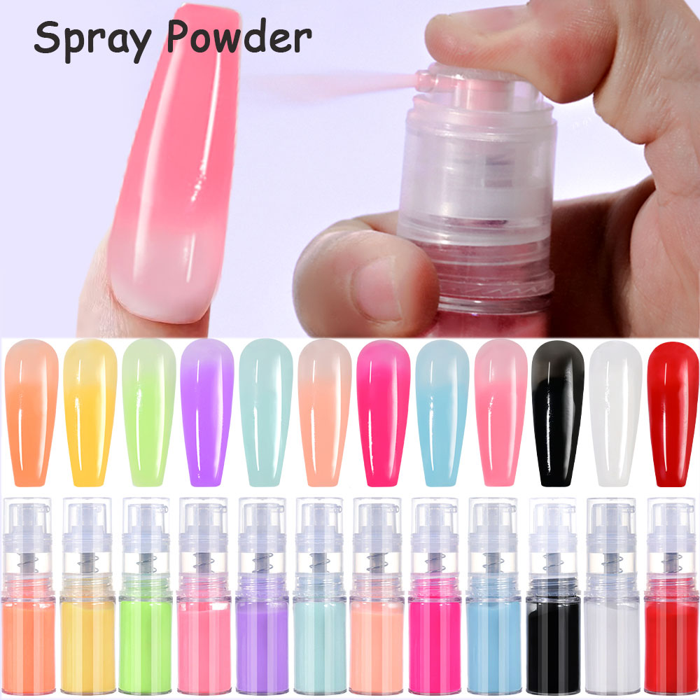 Nail Art Ombre Glitter - 10g/botol seni kuku Ombre semprot bubuk