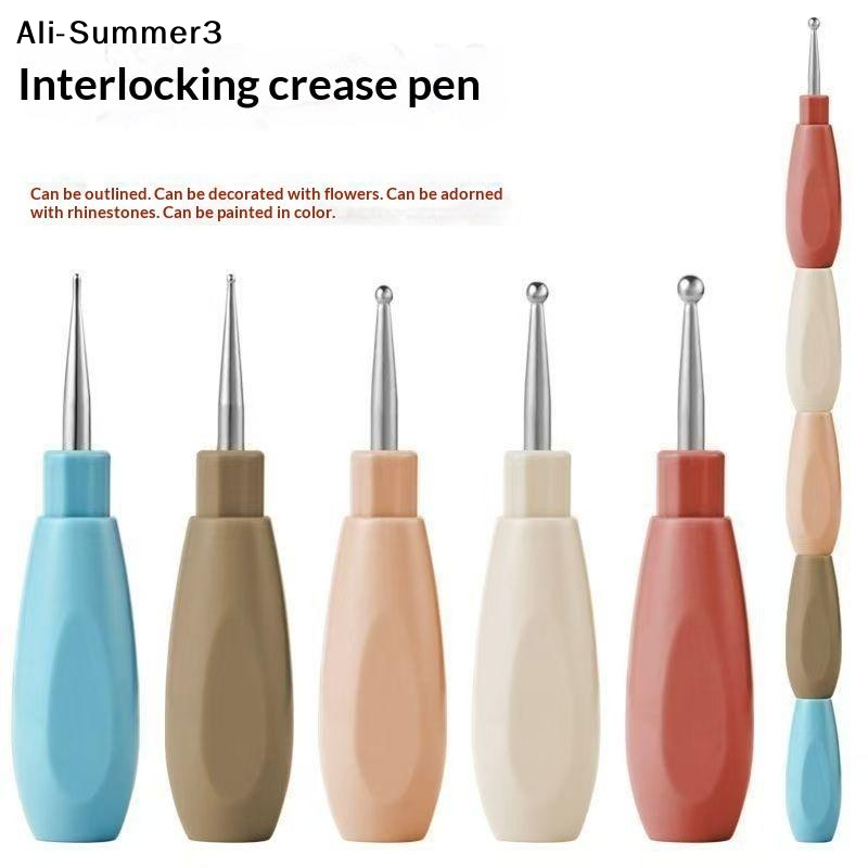 Nail Art Dotting Tool - 【A3s】5 Buah Alat Manikur DIY dengan