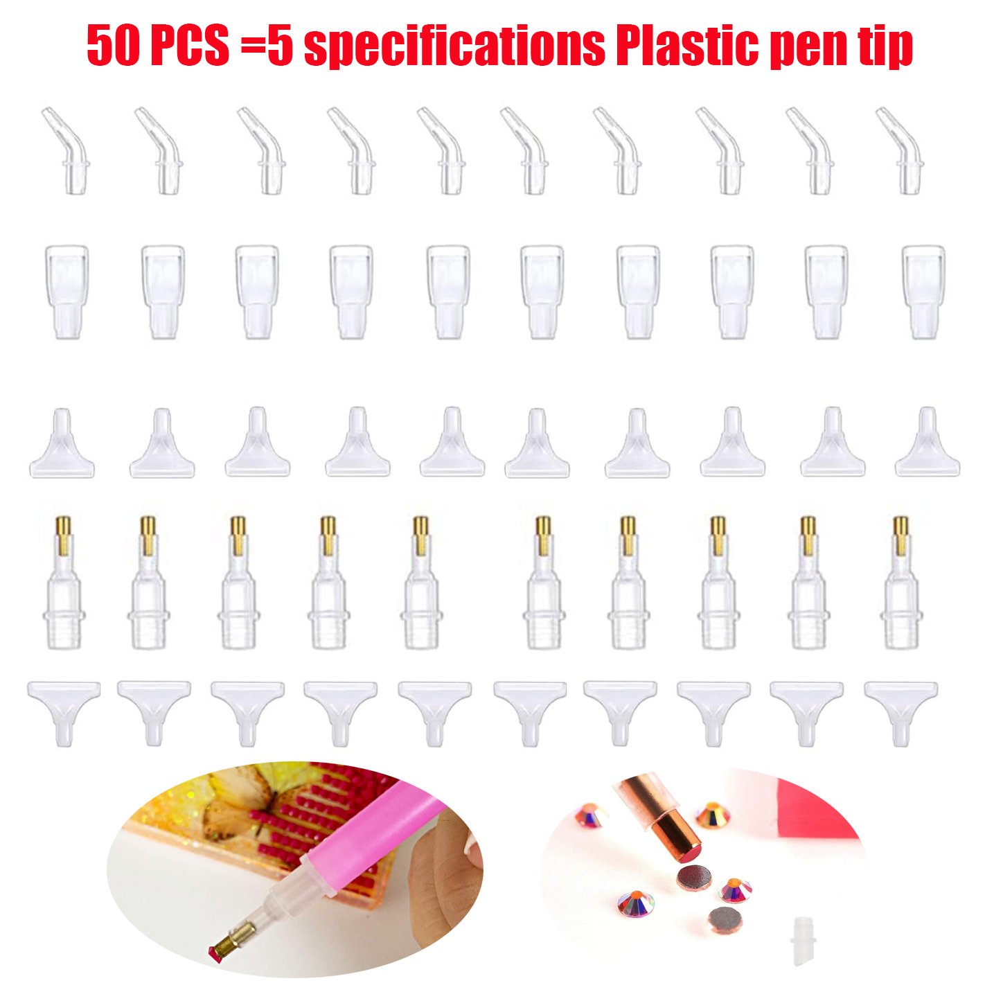 Nail Art Dotting Tool - 50 Pcs Alat Lukis Berlian Diamond