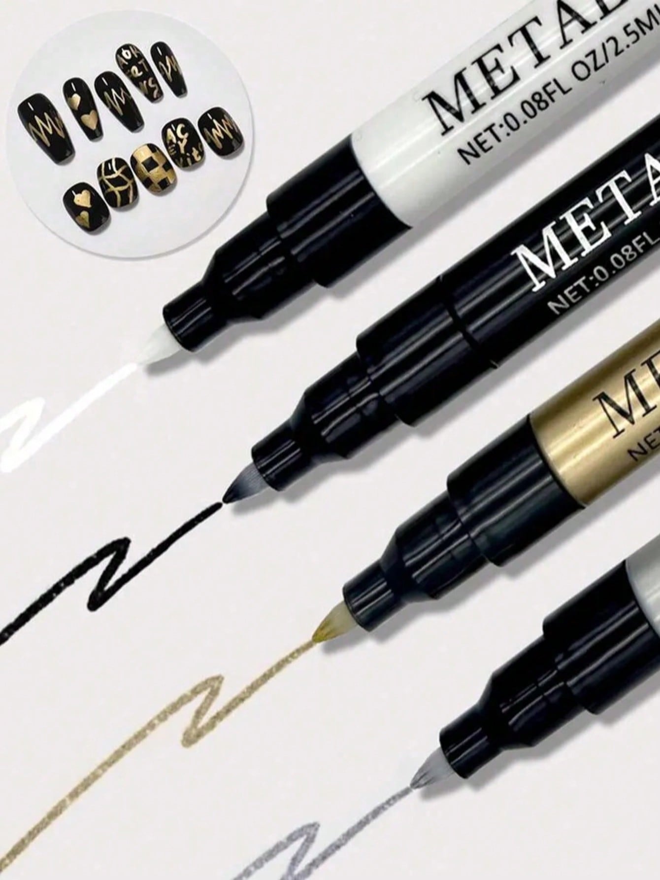 Nail Art Dotting Tool - Pena Nail Art 0.8mm 1PC, Putih
