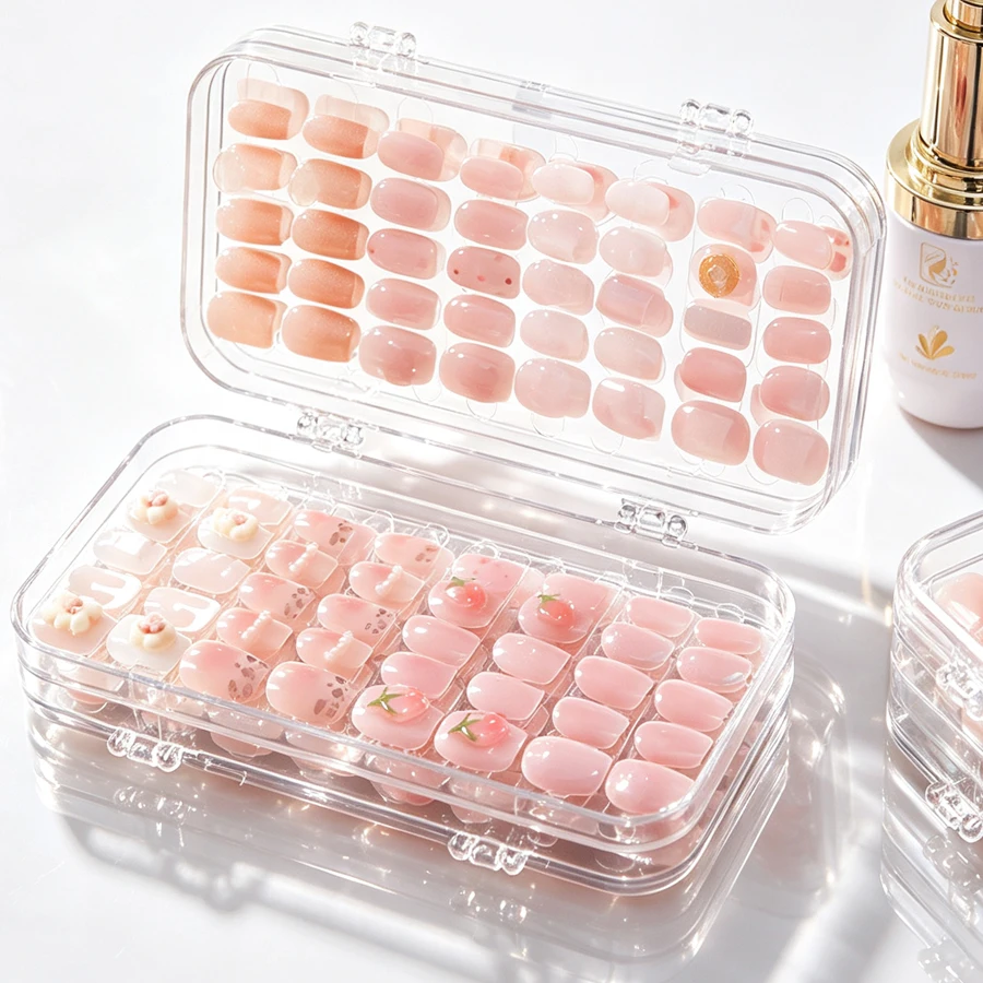 Nail Art Quirky - Kotak Penyimpanan Kuku Lipat Transparan, Wadah