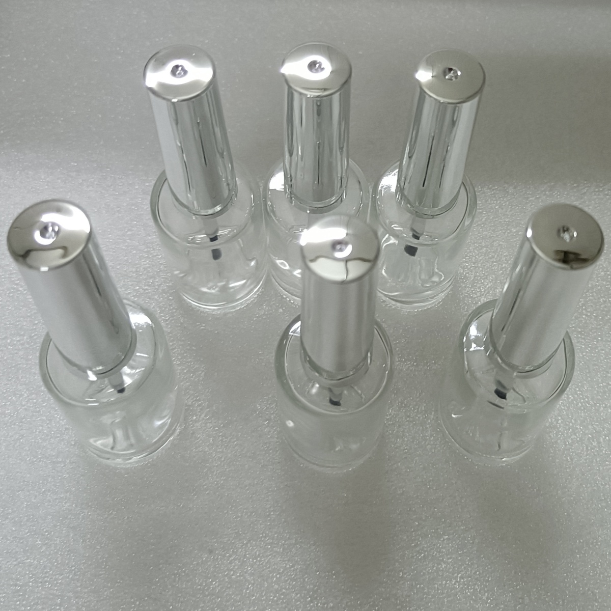 Nail Fan Brush - 13ml 6 Buah Botol Kaca Bening