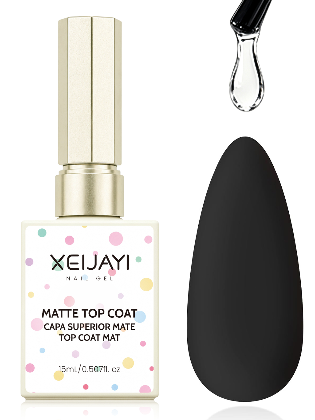 Gel Top Coat - 1Pc 15ml Matte Tap Coat Untuk