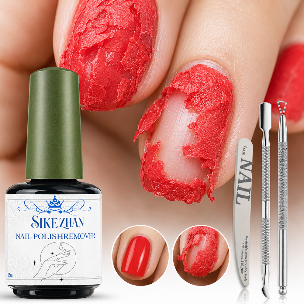 Gel Top Coat - SIKEZHAN Penghilang Gel Cepat Ajaib, Pembersih