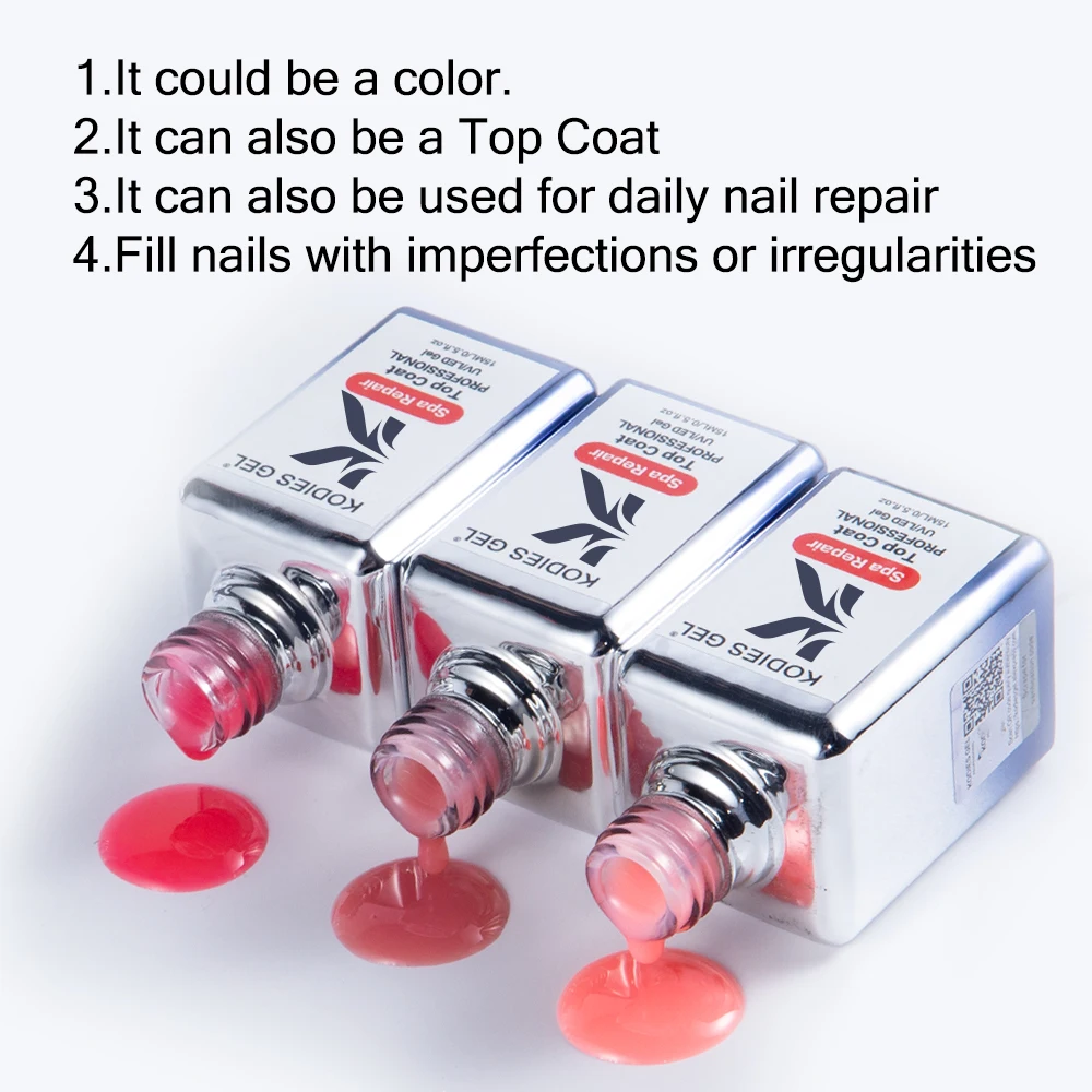 KODIES GEL Perawatan Kuku puti - Gel Top Coat ulasan dan harga