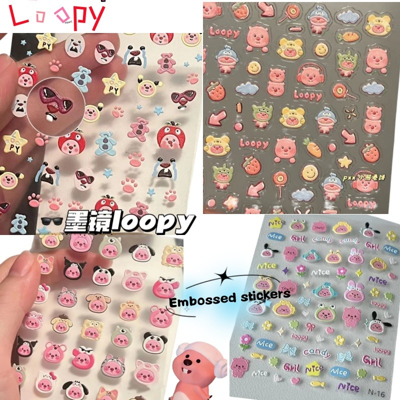 Stiker timbul 3D berbentuk loo - Nail Art Quirky ulasan dan harga