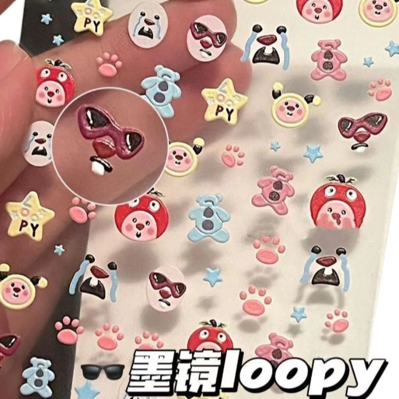 Stiker timbul 3D berbentuk loo - Nail Art Quirky ulasan dan harga