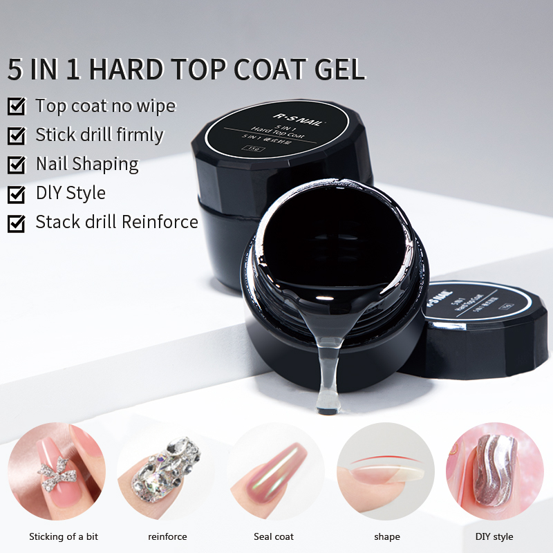 RSNAIL 5 IN 1 Japanese Hard To - Gel Top Coat ulasan dan harga