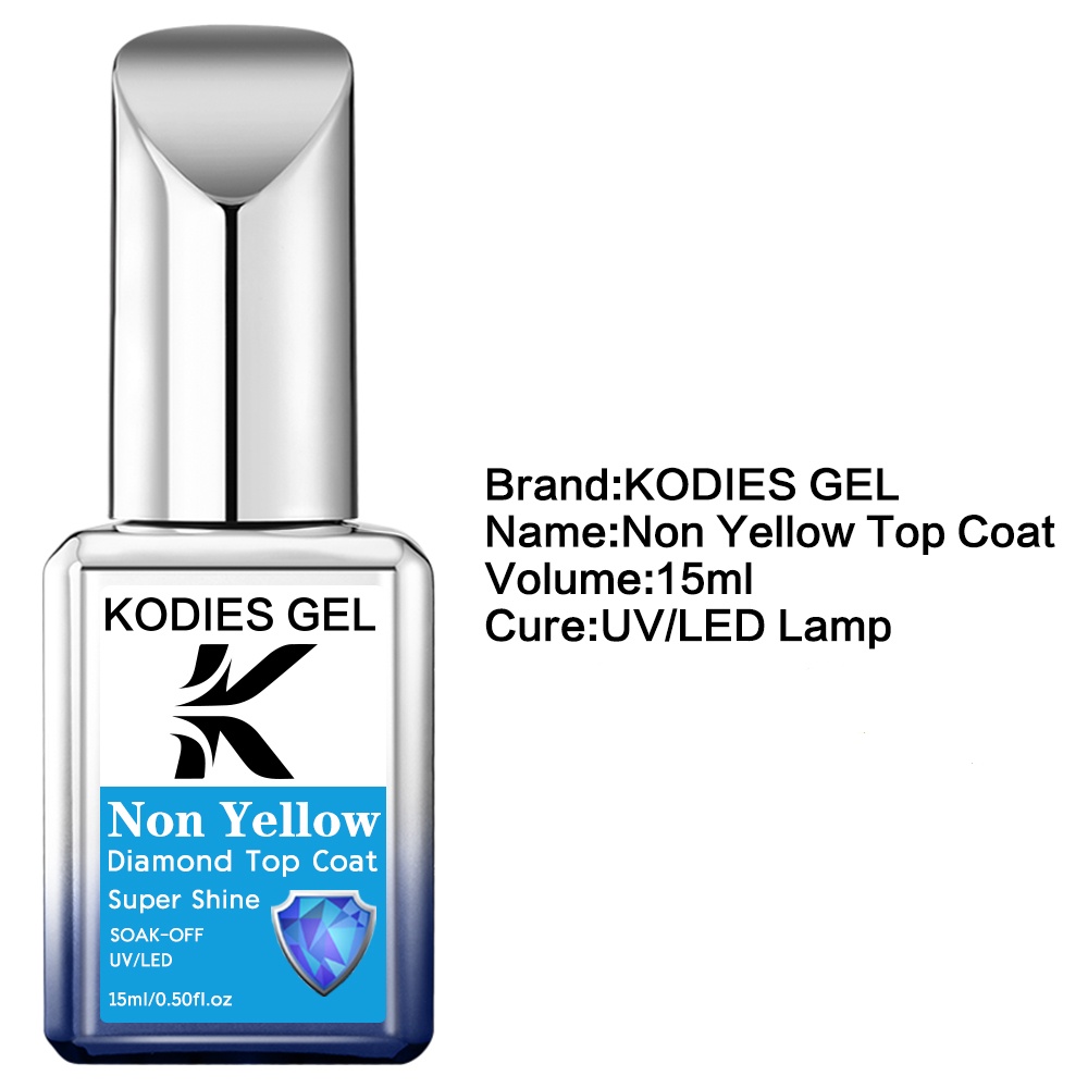KODIES GEL Non Yellow Top Coat - Gel Top Coat ulasan dan harga