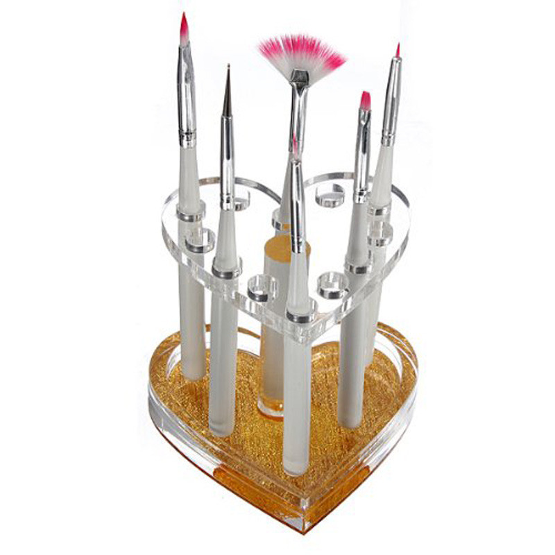 Kotak penyimpanan kuas kuku 12 - Nail Fan Brush ulasan dan harga