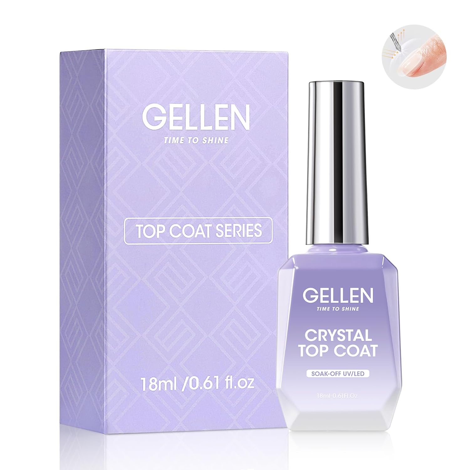 GELLEN Gel Kuku Top Coat 18ML  - Gel Top Coat ulasan dan harga