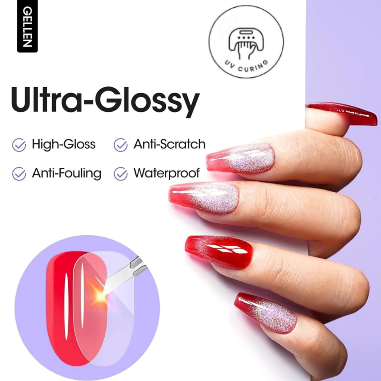 GELLEN Gel Kuku Top Coat 18ML  - Gel Top Coat ulasan dan harga