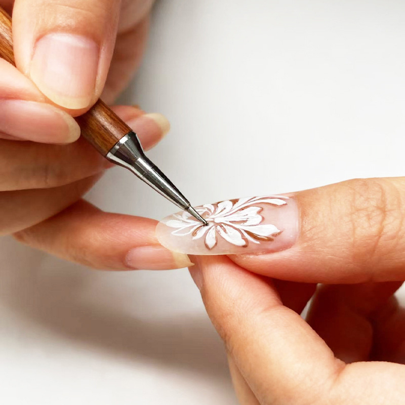Pena Dotting Kuku Kayu Cendana - Nail Art Dotting Tool ulasan dan harga