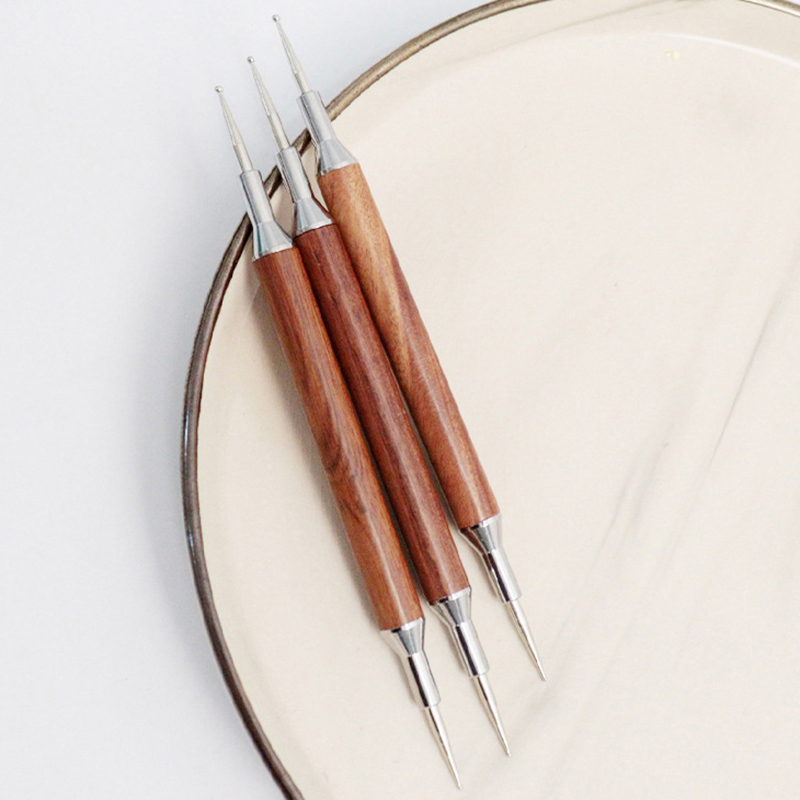 Pena Dotting Kuku Kayu Cendana - Nail Art Dotting Tool ulasan dan harga