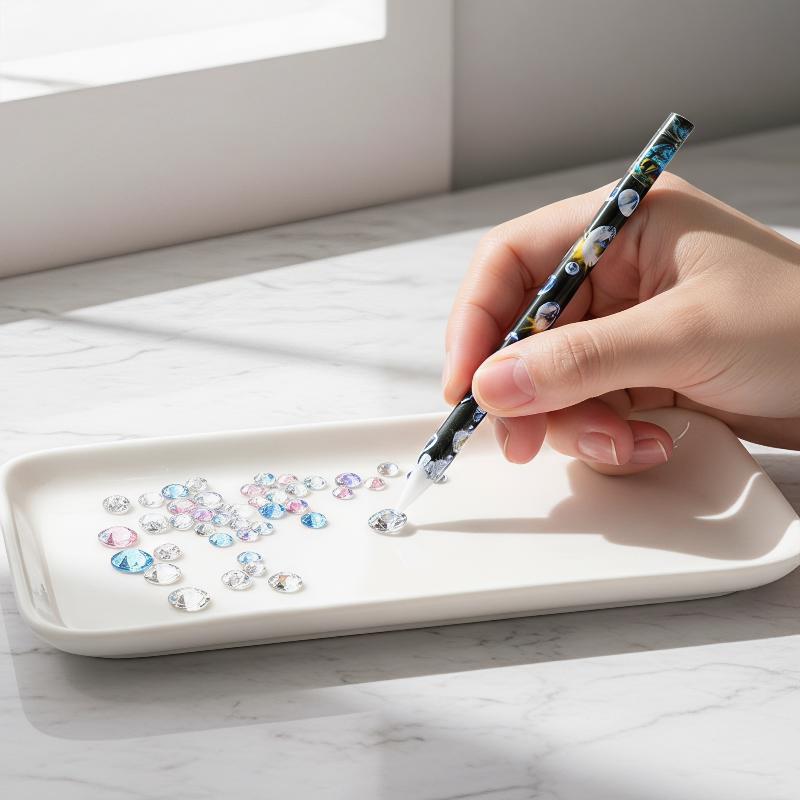 1Pcs Pensil Lilin Seni Kuku Al - Nail Art Dotting Tool ulasan dan harga
