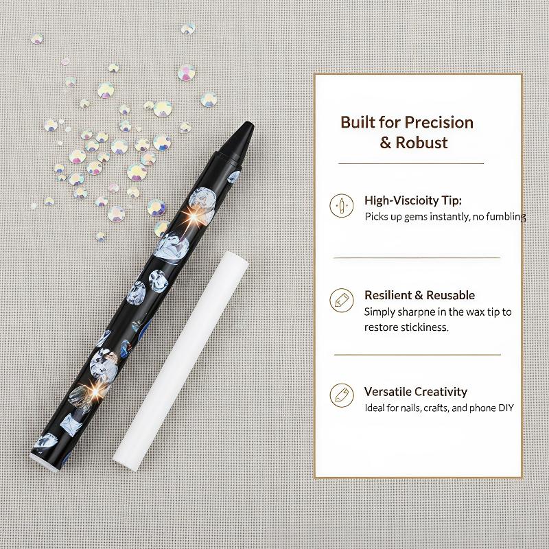 1Pcs Pensil Lilin Seni Kuku Al - Nail Art Dotting Tool ulasan dan harga