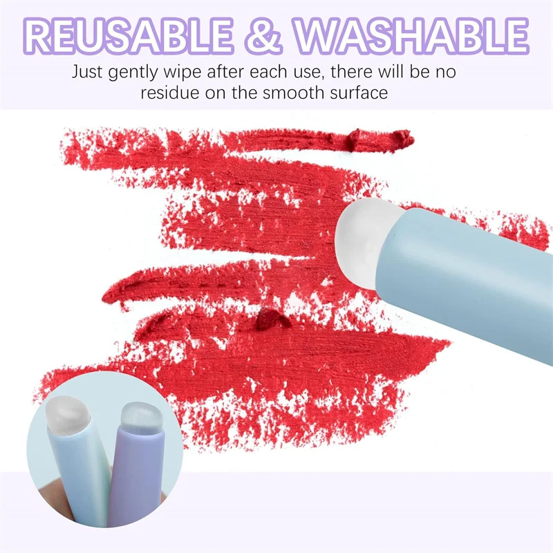 2 Buah Kuas Kuku Kepala Siliko - Nail Art Ombre Glitter ulasan dan harga