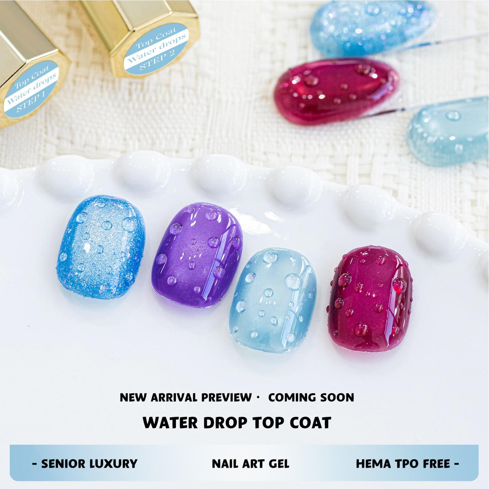 Cat kuku gel Water Drop Top Co - Gel Top Coat ulasan dan harga