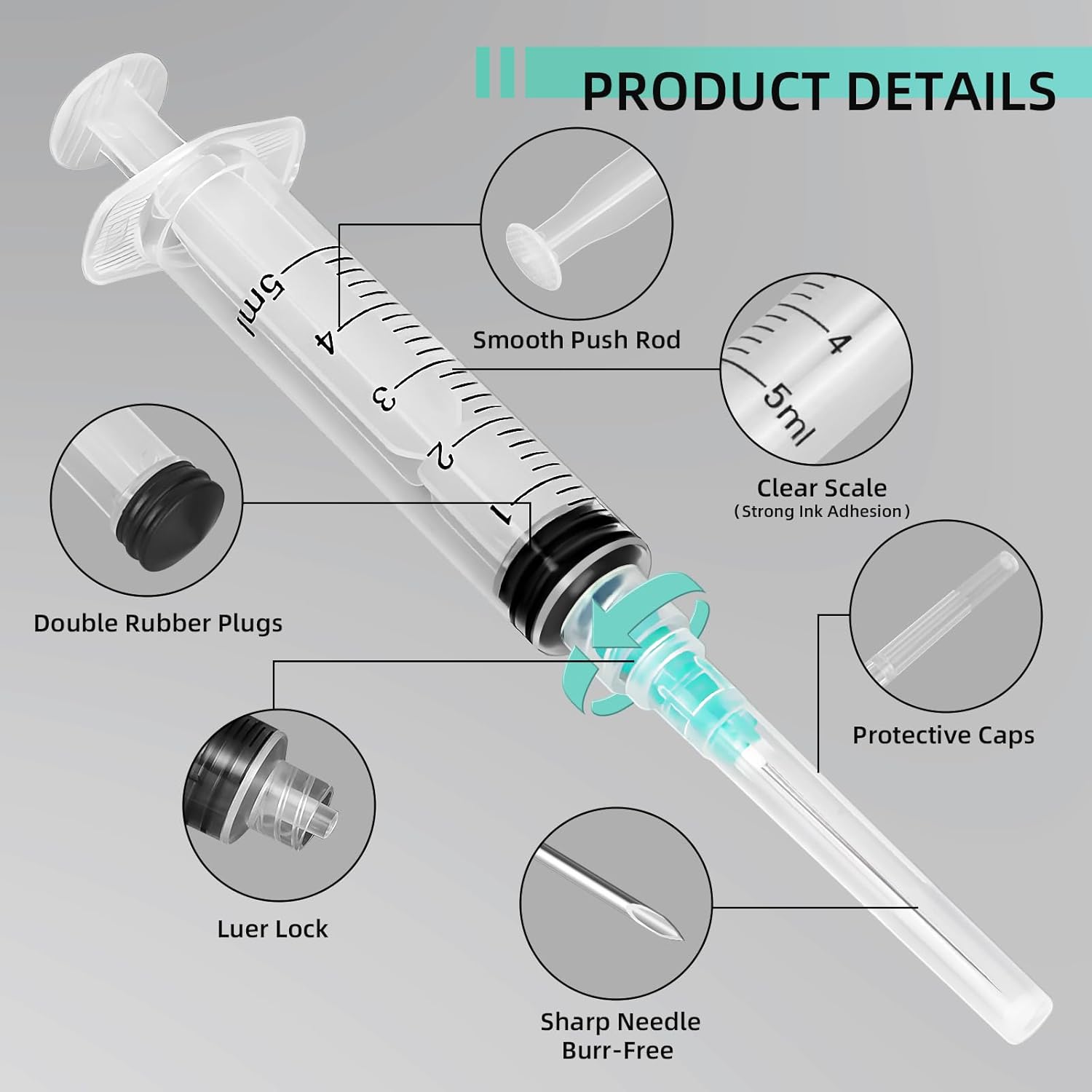 Suntik Luer Lock 5ml, Cocok un - Nail Art Quirky ulasan dan harga