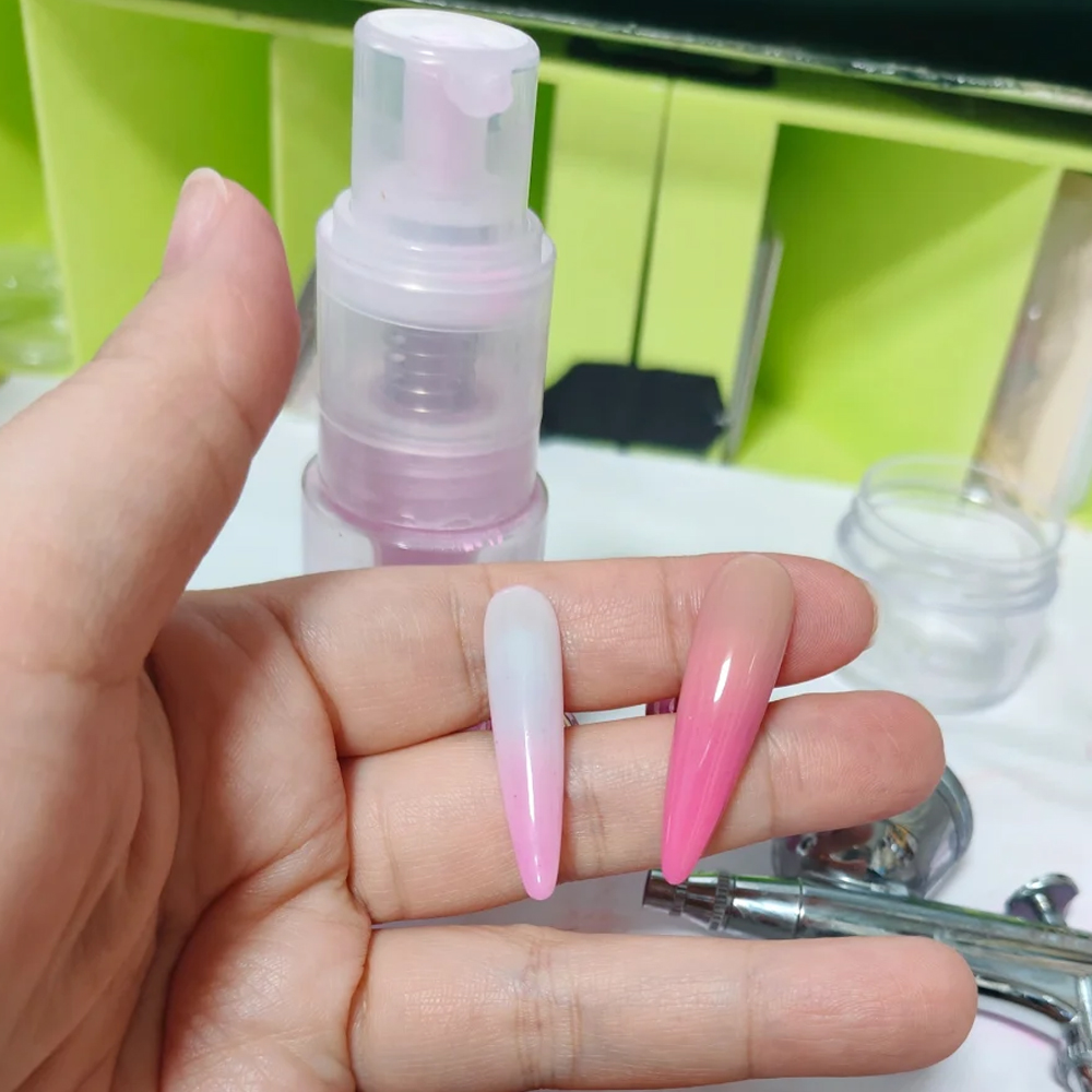 Semprotan kuku seni bubuk grad - Nail Art Ombre Glitter ulasan dan harga