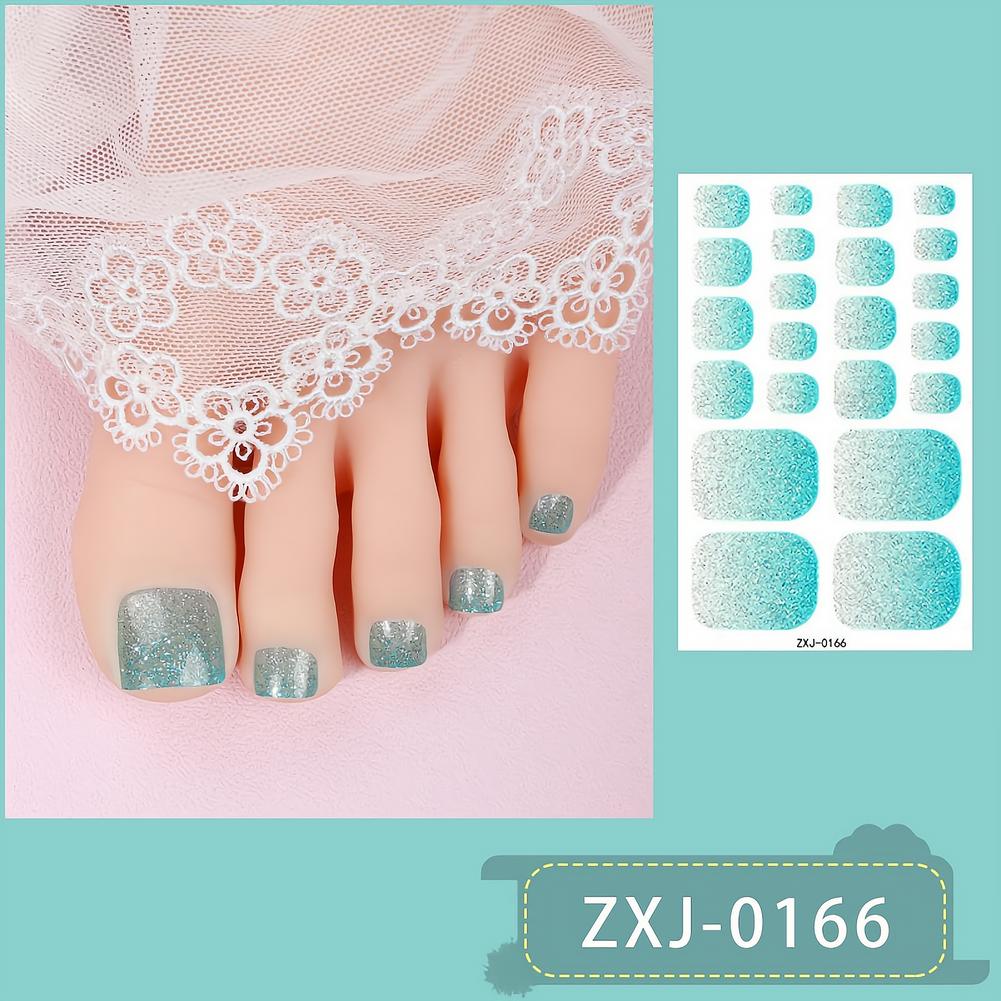 22 Tips Stiker Kuku Kaki Glitt - Nail Art Ombre Glitter ulasan dan harga