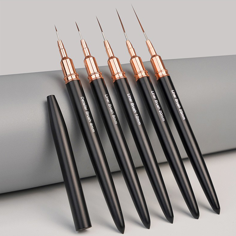 # 5 Buah/Set Kuas Liner Seni K - Nail Fan Brush ulasan dan harga