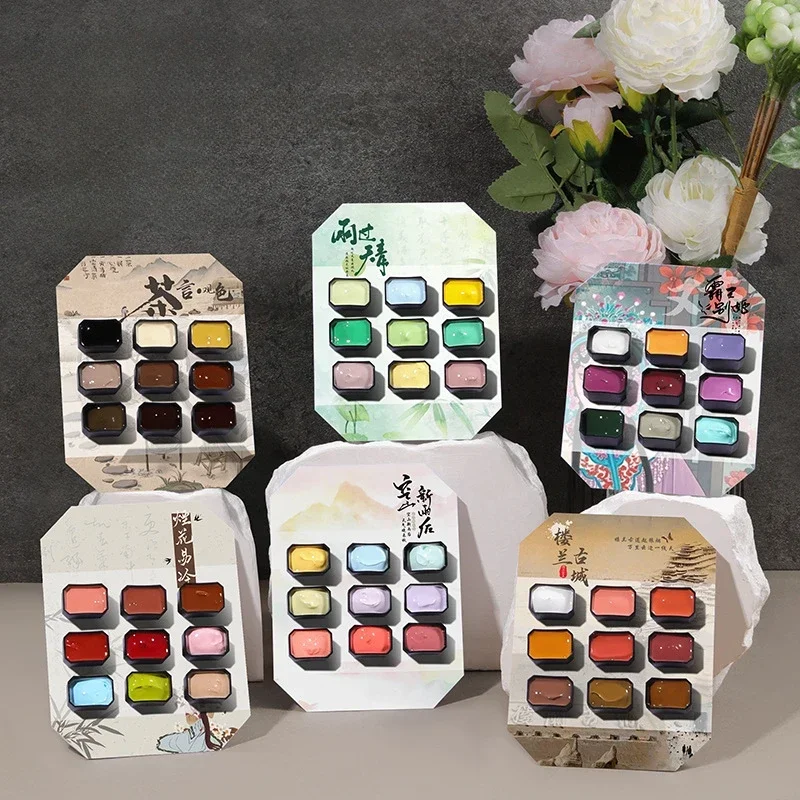 9 Warna/Kotak Pat Ombre Gel Ca - Nail Art Ombre Glitter ulasan dan harga