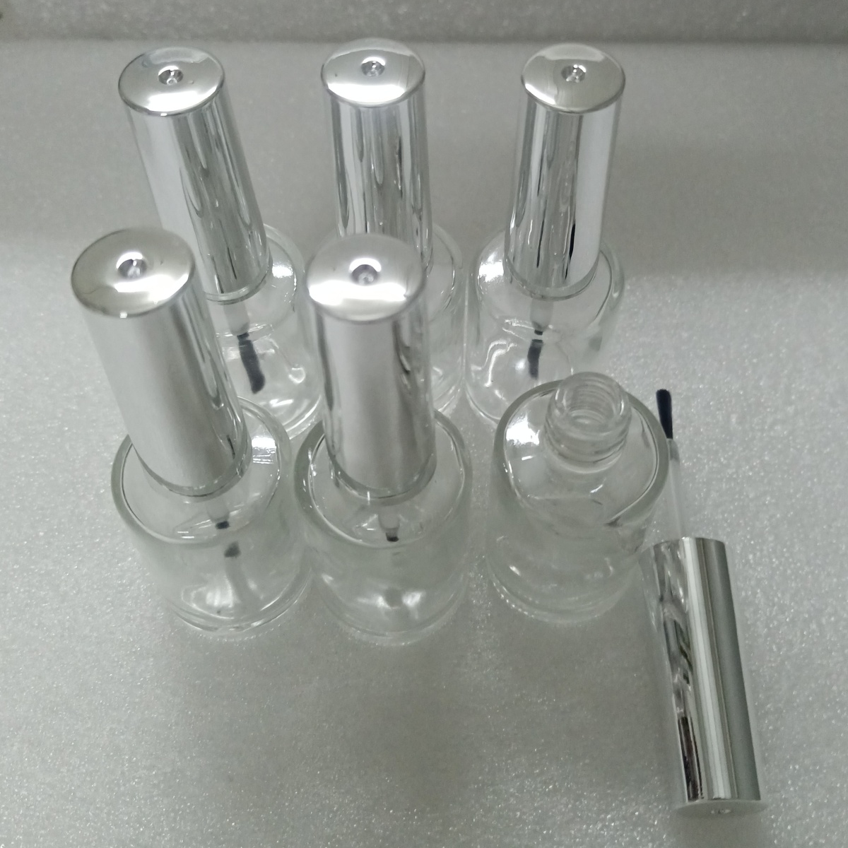 13ml 6 Buah Botol Kaca Bening  - Nail Fan Brush ulasan dan harga