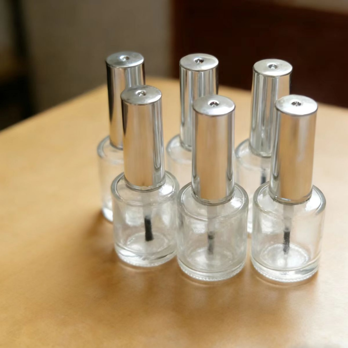 13ml 6 Buah Botol Kaca Bening  - Nail Fan Brush ulasan dan harga