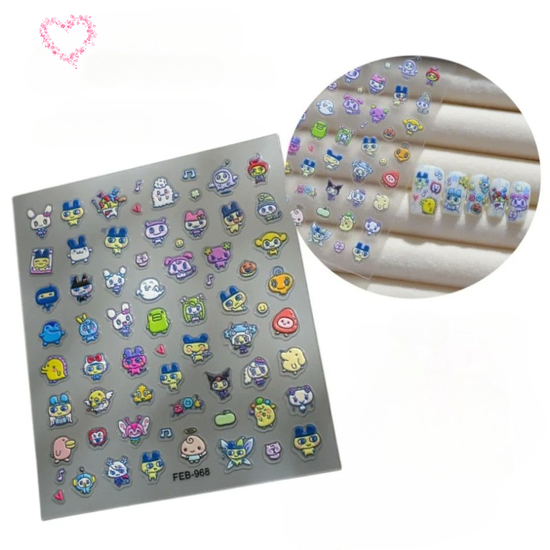 Stiker kuku 3D relief elektron - Nail Art Quirky ulasan dan harga