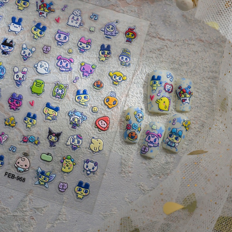 Stiker kuku 3D relief elektron - Nail Art Quirky ulasan dan harga