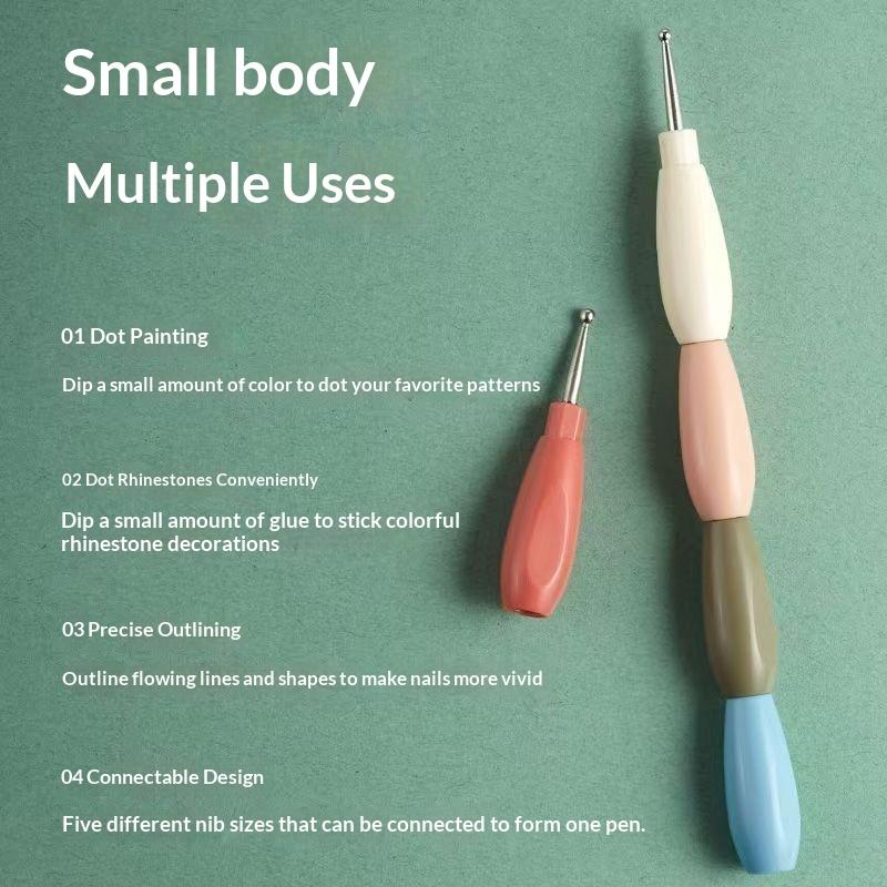 Set Pena Dotting Nail Art 5 Bu - Nail Art Dotting Tool ulasan dan harga