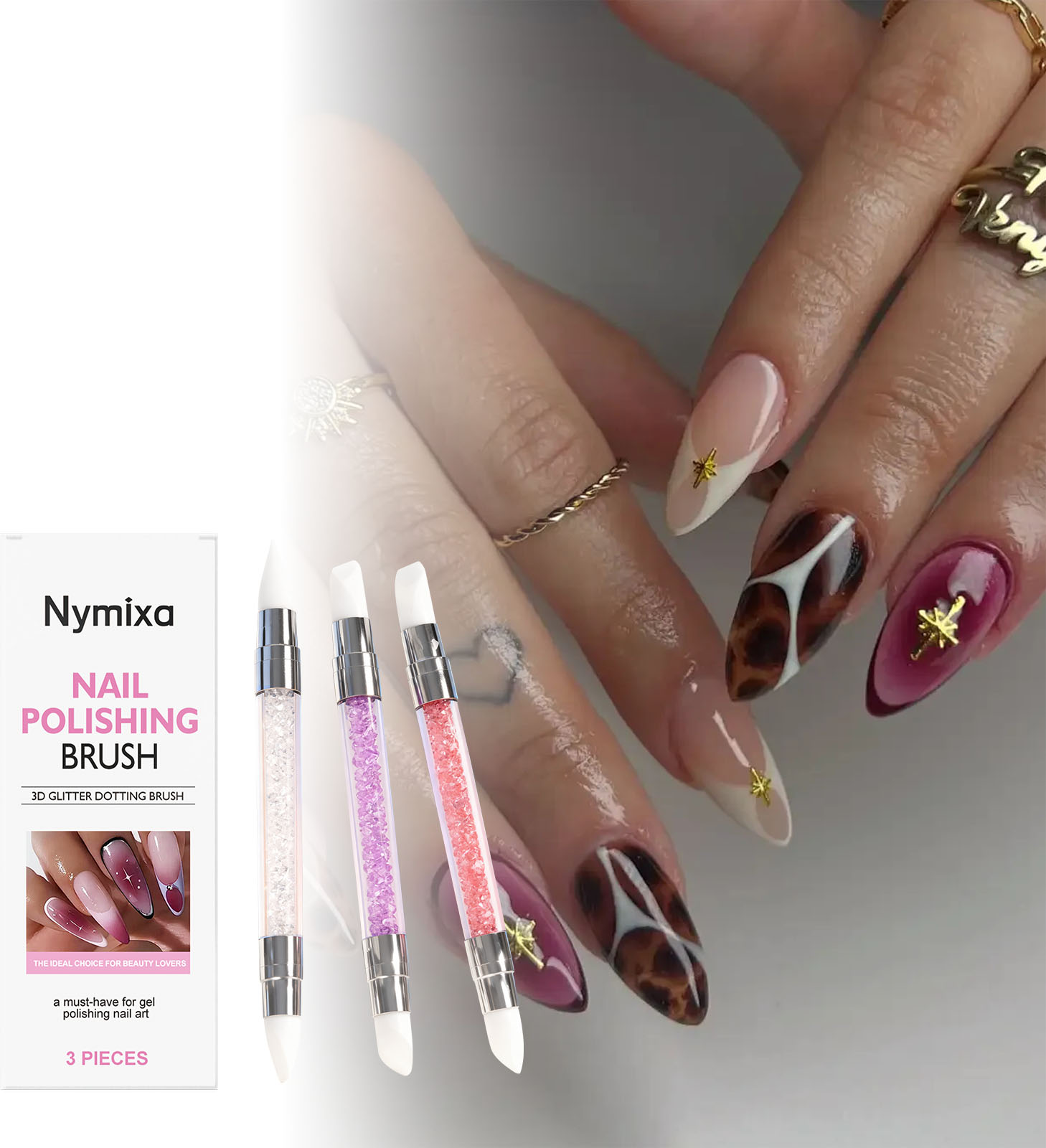 Nymixa 3 Buah Pena Seni Kuku S - Nail Art Dotting Tool ulasan dan harga