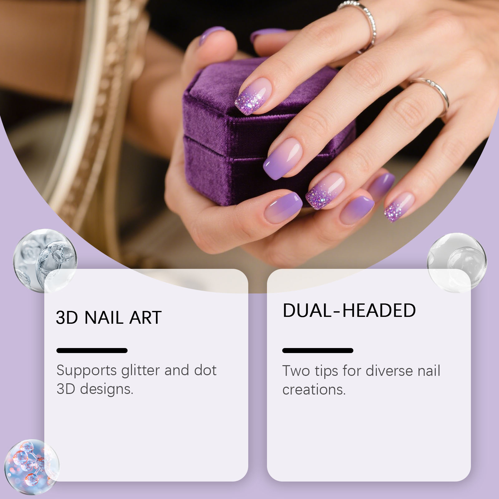 Nymixa 3 Buah Pena Seni Kuku S - Nail Art Dotting Tool ulasan dan harga