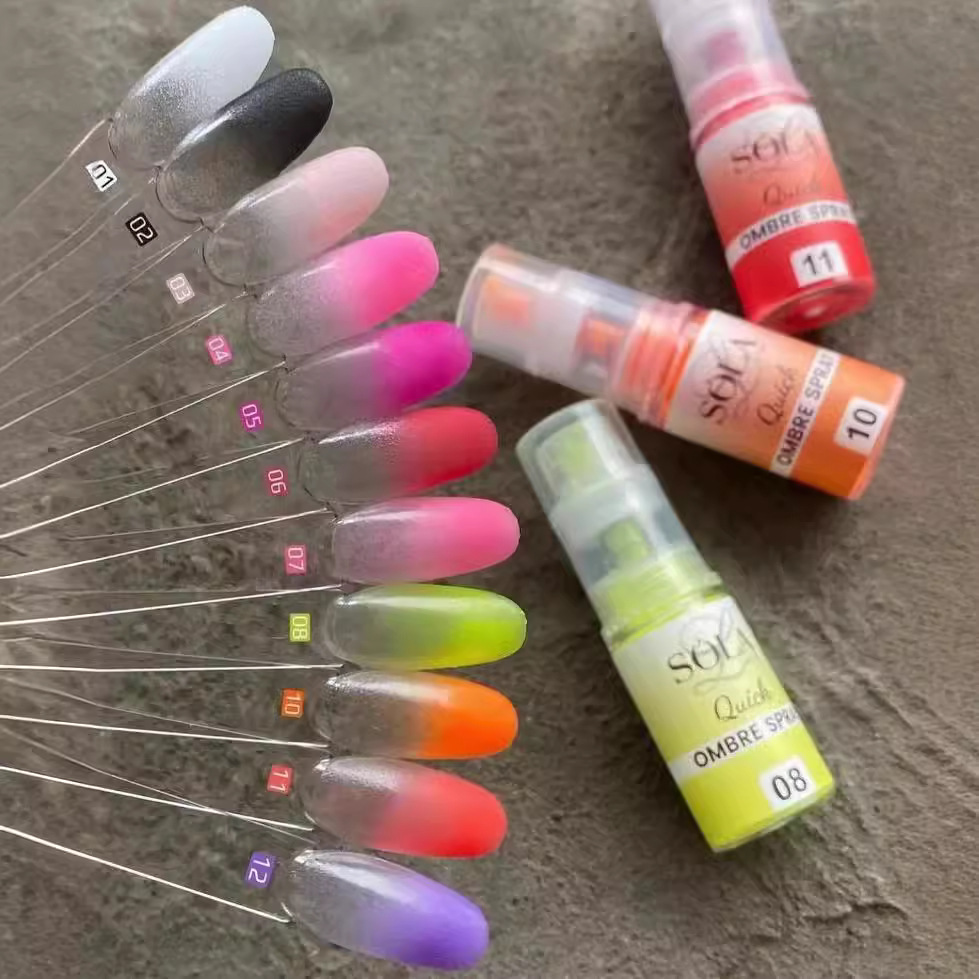 Pastel Neon Gradient Powder Na - Nail Art Ombre Glitter ulasan dan harga