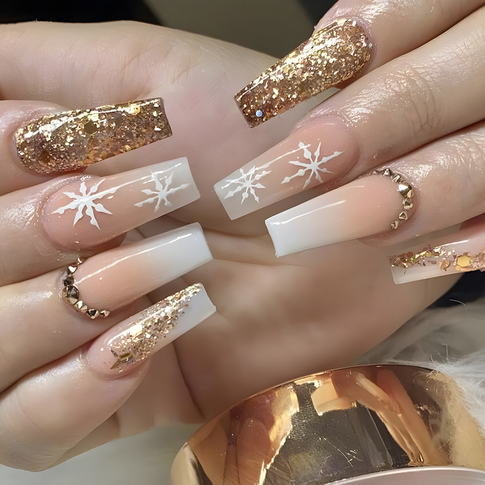 24 pcs Kuku Palsu Motif Bunga  - Nail Art Quirky ulasan dan harga